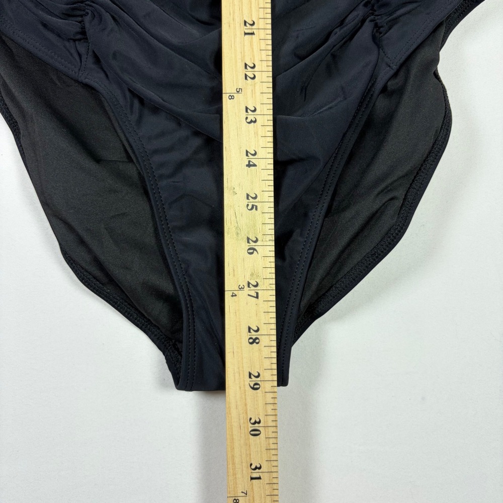 NWT BMUL One Piece Swimsuit Ruched Cutout Twist Front Beach Swim Classic Chic - Picture 3 of 7